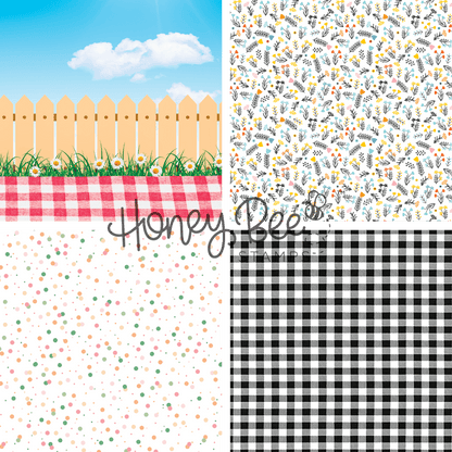 Summer Picnic Paper Pad 6x8.5 - 24 Double-Sided Sheets - Honey Bee Stamps