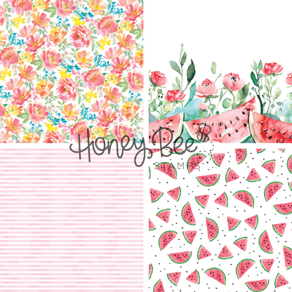 Summer Picnic Paper Pad 6x8.5 - 24 Double-Sided Sheets - Honey Bee Stamps
