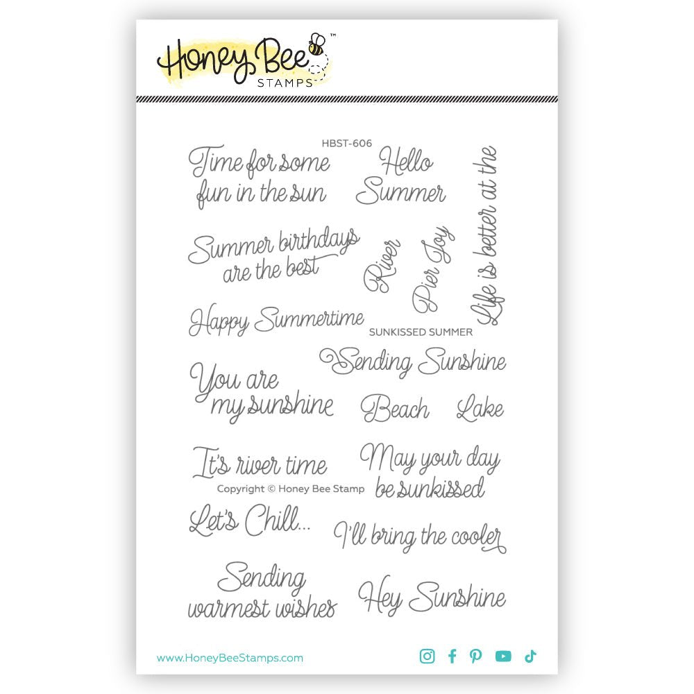 Sunkissed Summer - 4x6 Photopolymer Stamp Set - Honey Bee Stamps