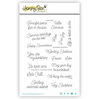 Sunkissed Summer - 4x6 Photopolymer Stamp Set - Honey Bee Stamps