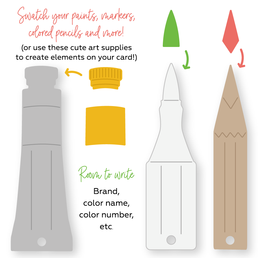 Swatch All The Things - Honey Cuts - Stand - Alone Dies - Honey Bee Stamps