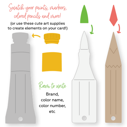 Swatch All The Things - Honey Cuts - Stand - Alone Dies - Honey Bee Stamps