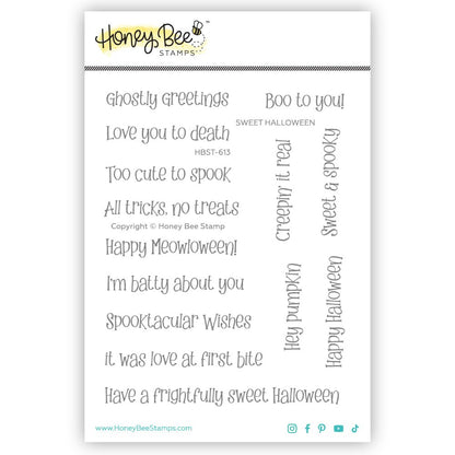 Sweet Halloween - 4x5 Photopolymer Stamp Set - Honey Bee Stamps
