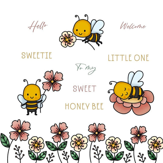 Sweet Honey Bee - 4x6 Photopolymer Stamp Set - Honey Bee Stamps