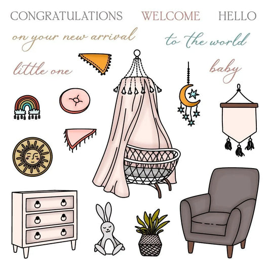 Sweet Nursery - 6x6 Photopolymer Stamp Set - Honey Bee Stamps