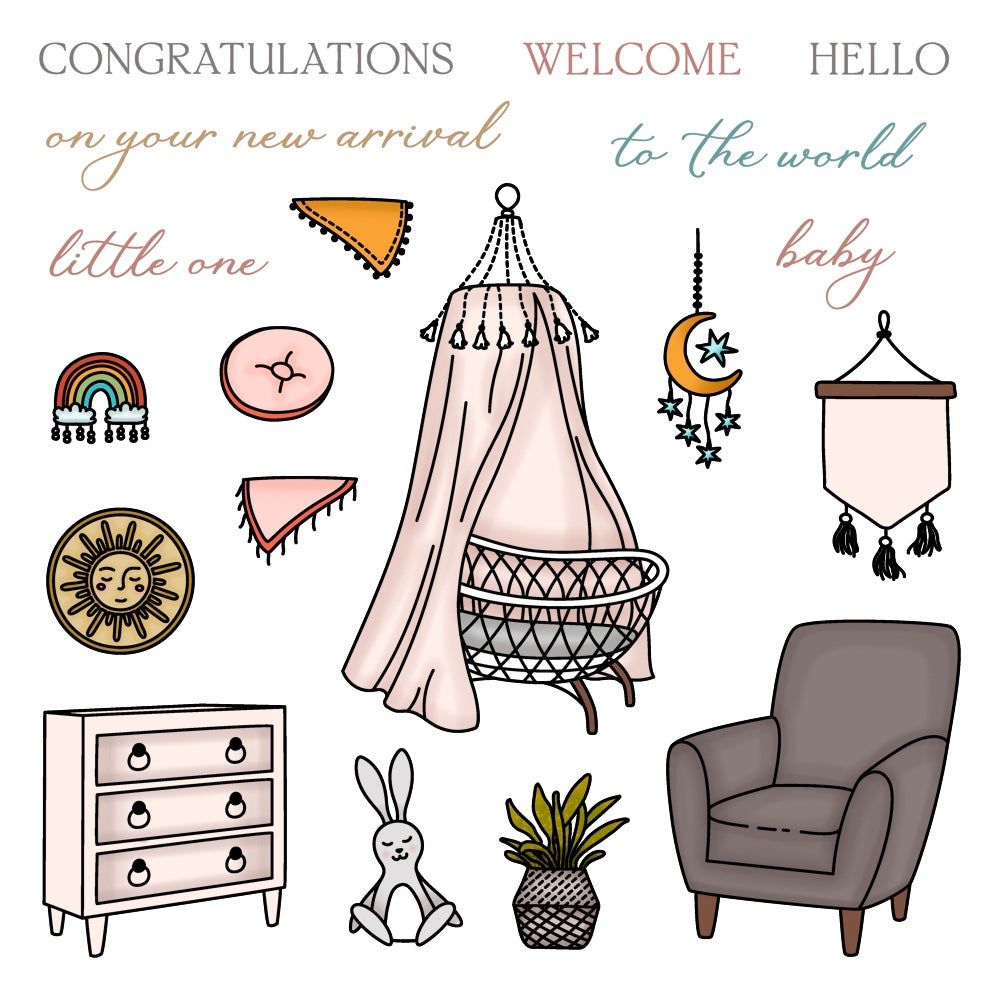 Sweet Nursery - 6x6 Photopolymer Stamp Set - Honey Bee Stamps