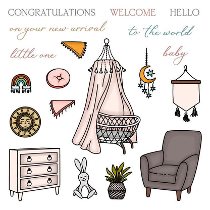 Sweet Nursery - 6x6 Photopolymer Stamp Set - Honey Bee Stamps