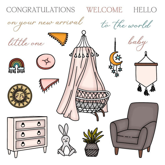 Sweet Nursery - 6x6 Photopolymer Stamp Set - Honey Bee Stamps