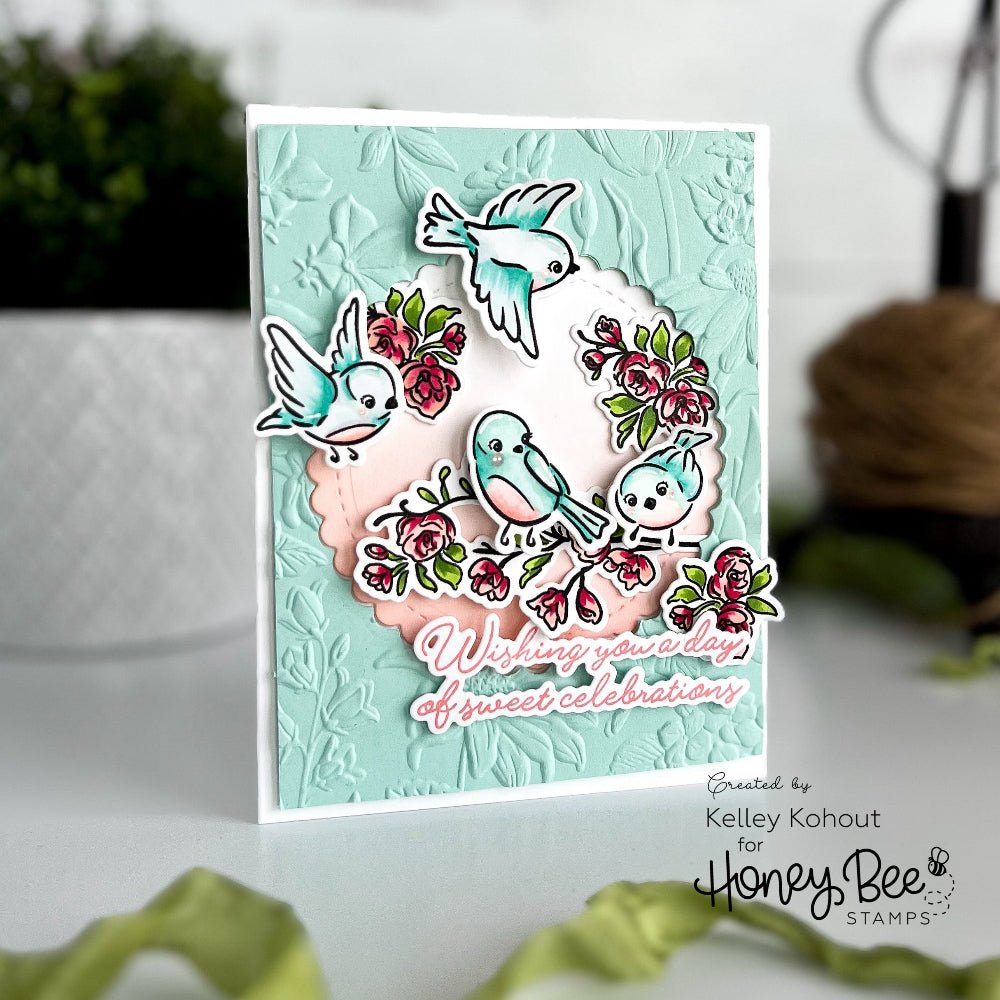 Sweet Songs - 6x8 Photopolymer Stamp Set - Retiring - Honey Bee Stamps