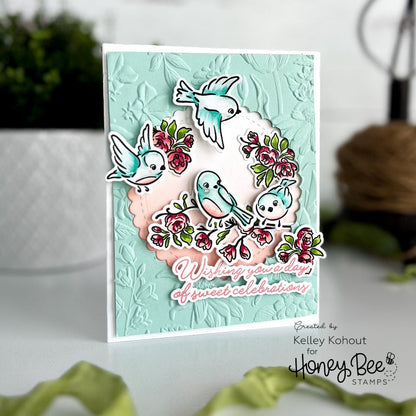 Sweet Songs - 6x8 Photopolymer Stamp Set - Retiring - Honey Bee Stamps