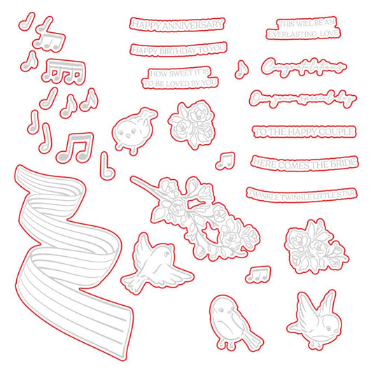 Sweet Songs - Honey Cuts - Coordinating Dies - Retiring - Honey Bee Stamps