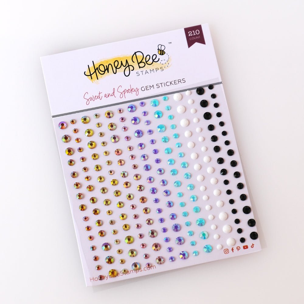 Sweet & Spooky Gems Stickers - 210 Count - Honey Bee Stamps