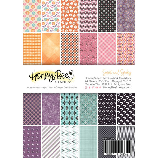 Sweet & Spooky Paper Pad 6x8.5 - 24 Double - Sided Sheets - Honey Bee Stamps