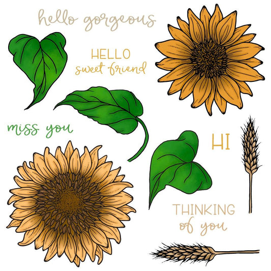 Sweet Sunflowers - 6x6 Stamp Set - Honey Bee Stamps