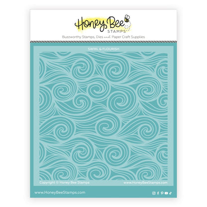 Swirl & Flourish - 6"x6" Background Stencil - Honey Bee Stamps