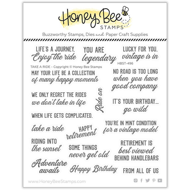 Take A Ride 6x6 Stamp Set - Honey Bee Stamps