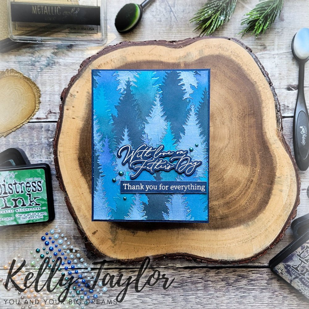 Tall Pines - Set Of 4 - 6"x6" Layering Stencils - Honey Bee Stamps