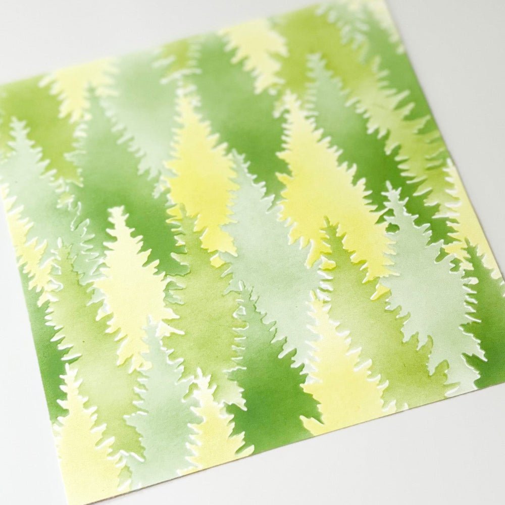 Tall Pines - Set Of 4 - 6"x6" Layering Stencils - Honey Bee Stamps