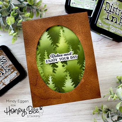 Tall Pines - Set Of 4 - 6"x6" Layering Stencils - Honey Bee Stamps