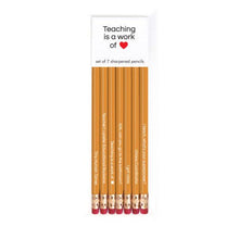 Teaching Is a Work of Heart - Pencil Set - Honey Bee Stamps