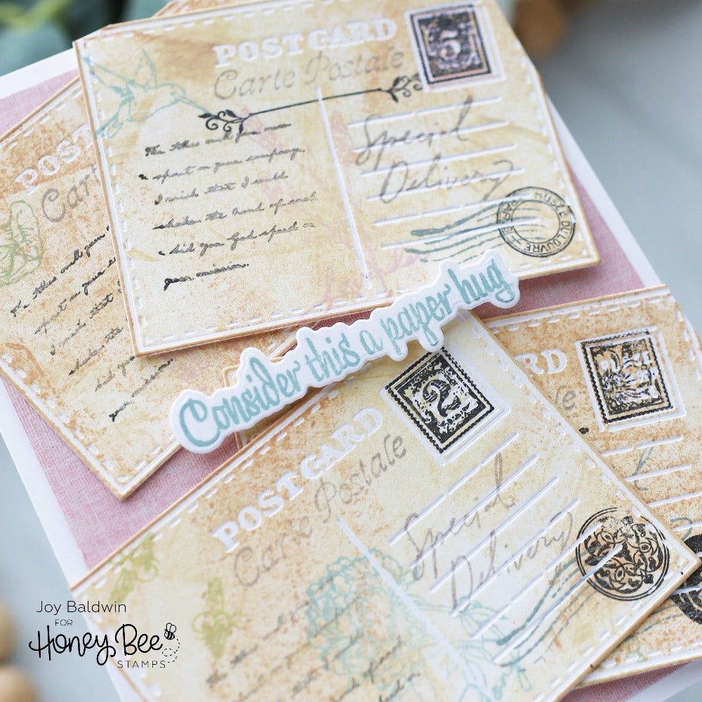 Textiles & Texture: Vintage Paper Pad 6x8.5 - 24 Double Sided Sheets - Honey Bee Stamps