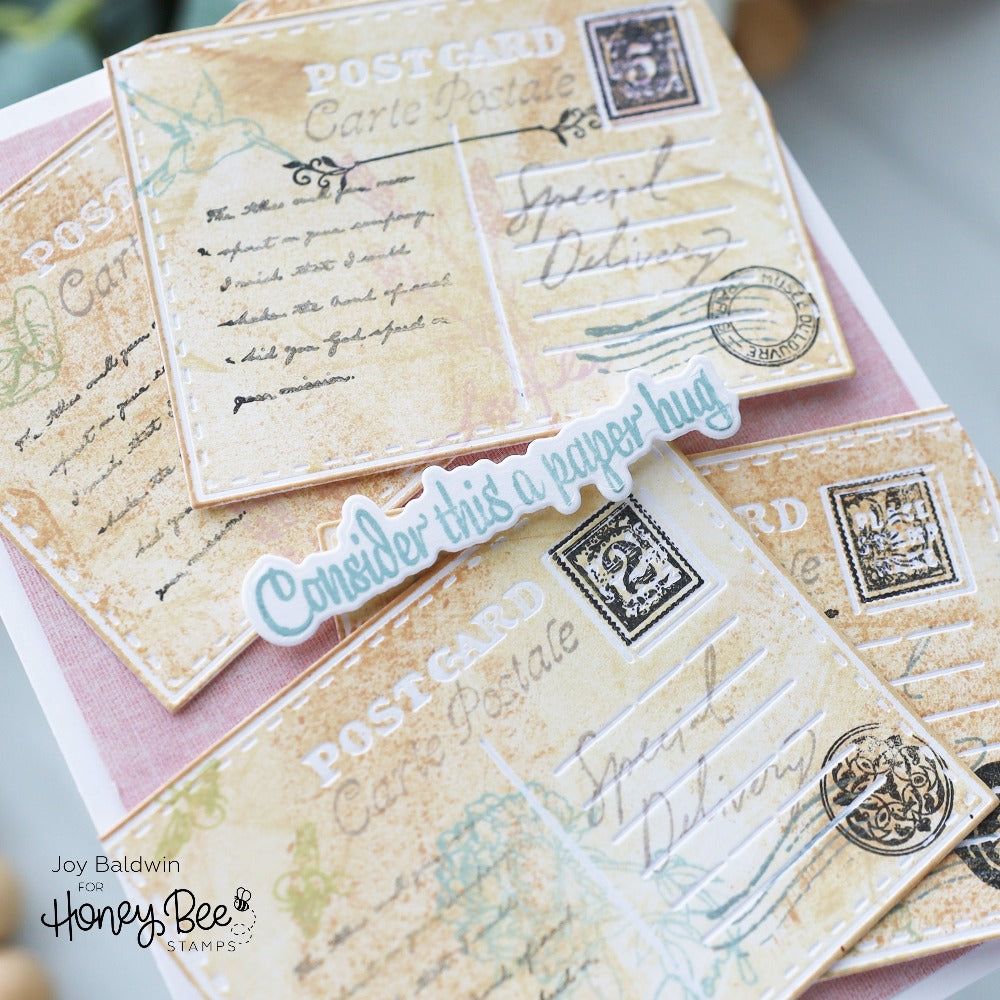 Textiles & Texture: Vintage Paper Pad 6x8.5 - 24 Double - Sided Sheets - Honey Bee Stamps