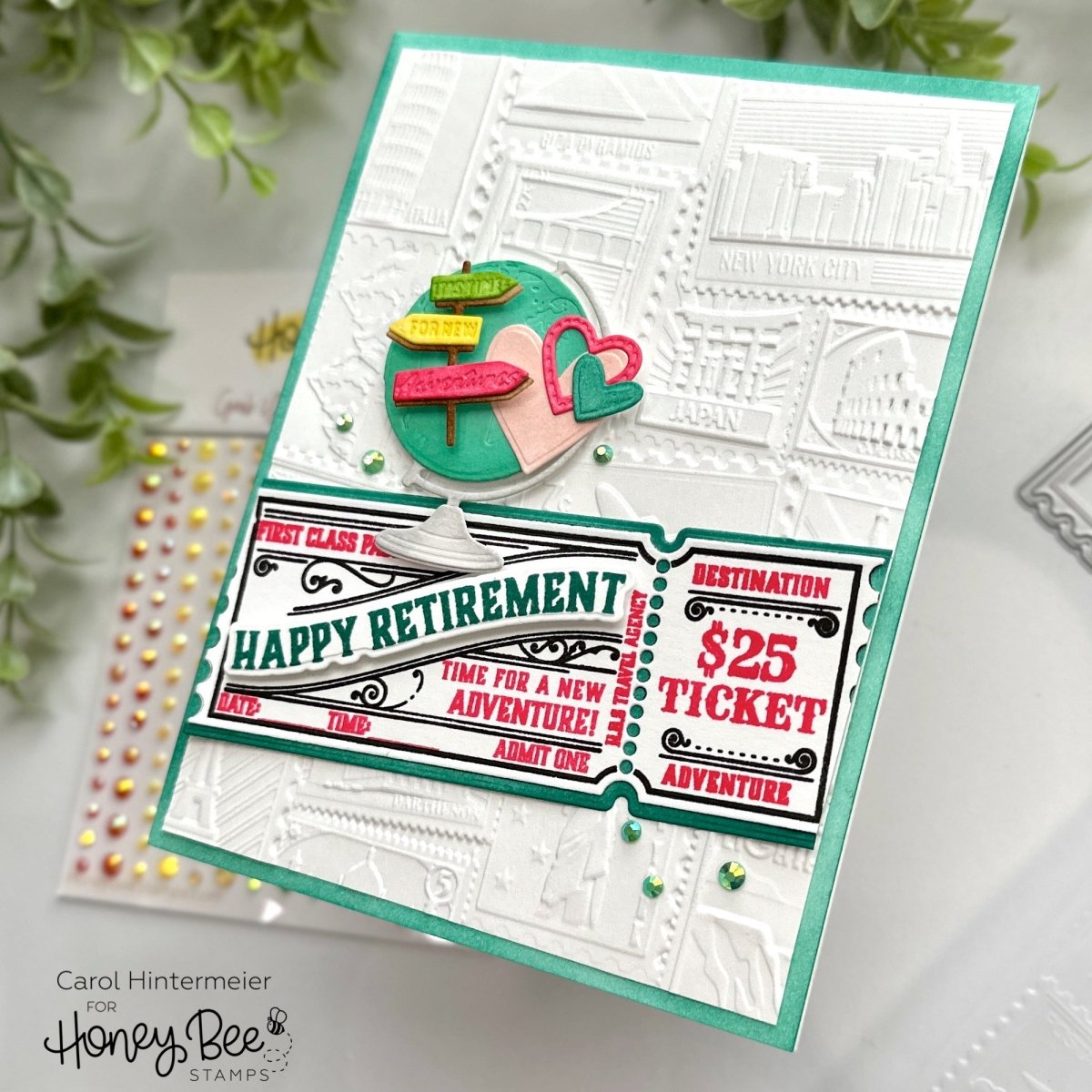 Ticket To Ride - 6x8 Photopolymer Stamp Set - Honey Bee Stamps