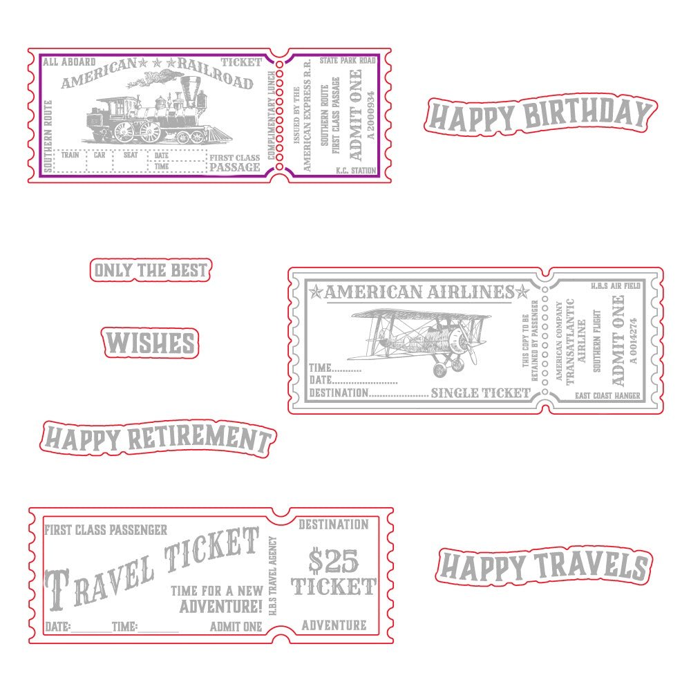 Ticket To Ride - Honey Cuts - Coordinating Dies - Honey Bee Stamps