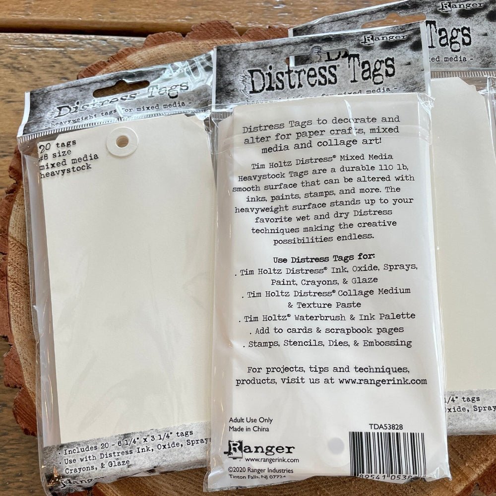 Tim Holtz Distress Heavystock Blank Gift Tags 8 20/Pkg - Honey Bee Stamps