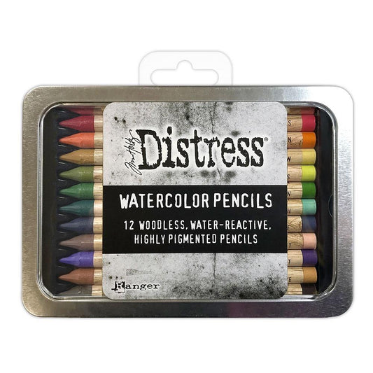 Tim Holtz Distress Watercolor Pencils Set 4 - 12/Pkg - Honey Bee Stamps