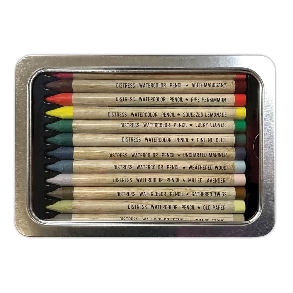 Tim Holtz Distress Watercolor Pencils Set 5 - 12/Pkg - Honey Bee Stamps