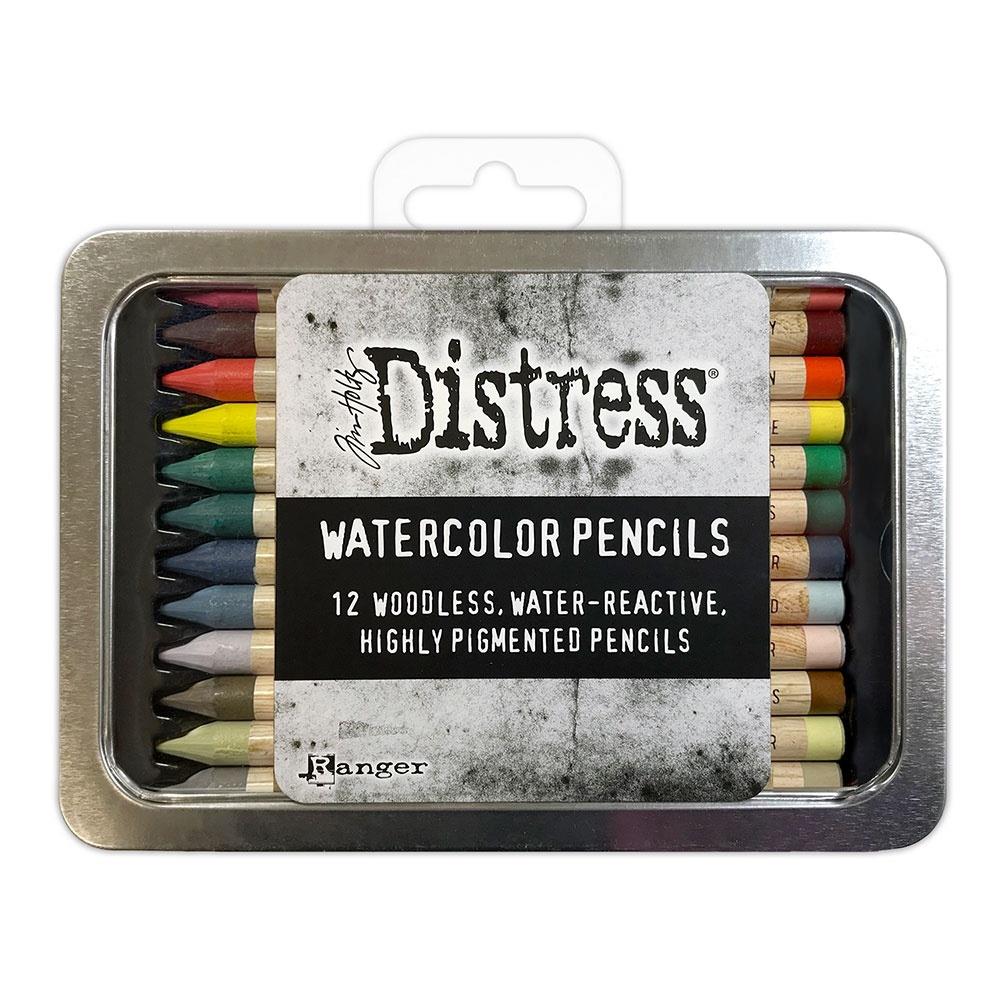Tim Holtz Distress Watercolor Pencils Set 5 - 12/Pkg - Honey Bee Stamps