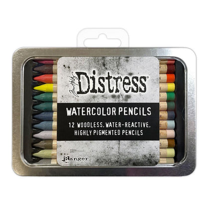 Tim Holtz Distress Watercolor Pencils Set 5 - 12/Pkg - Honey Bee Stamps