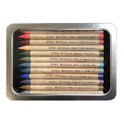 Tim Holtz Distress Watercolor Pencils Set 6 - 12/Pkg - Honey Bee Stamps