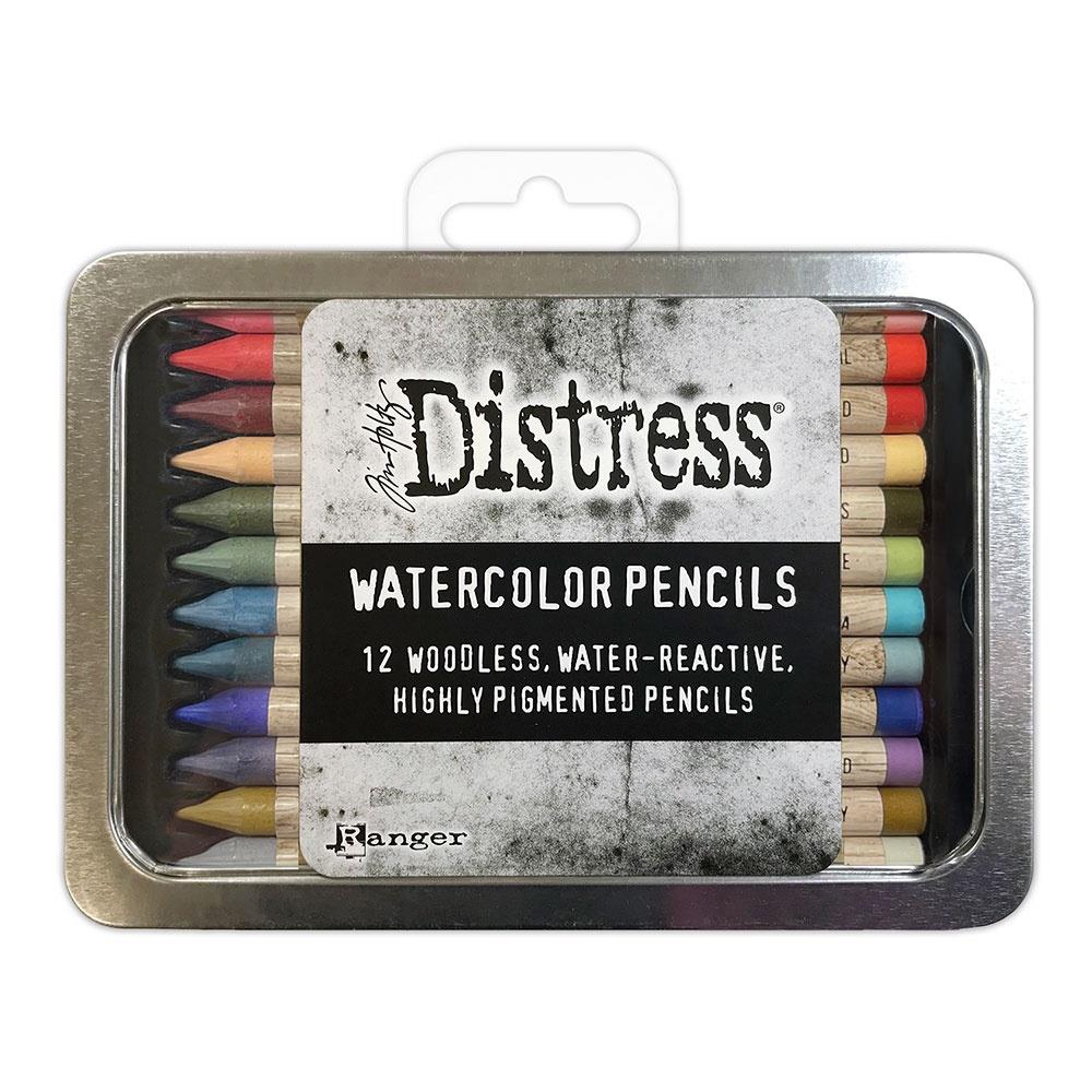 Tim Holtz Distress Watercolor Pencils Set 6 - 12/Pkg - Honey Bee Stamps