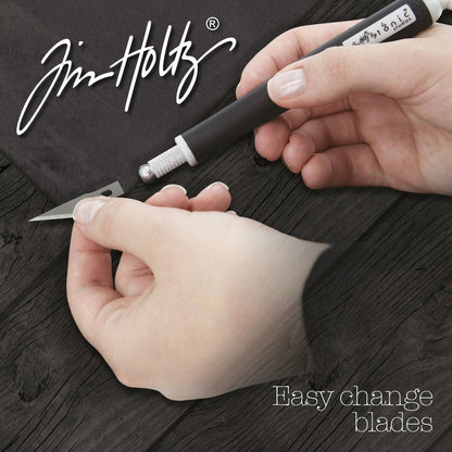 Tim Holtz Retractable Craft Knife with Cushion Grip, Includes 3 Blades - Honey Bee Stamps