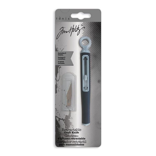 Tim Holtz Retractable Craft Knife with Cushion Grip, Includes 3 Blades - Honey Bee Stamps