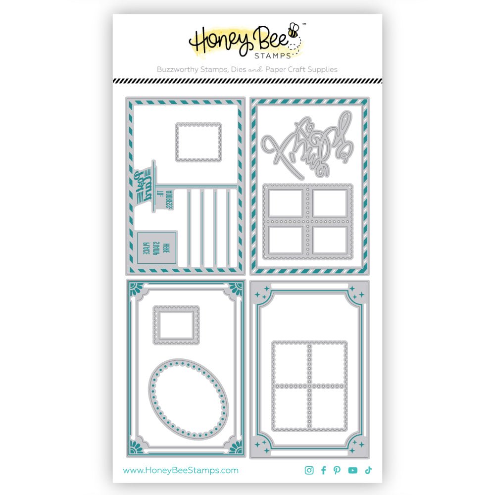 Time To Go Postcard - Honey Cuts - Stand - Alone Dies - Honey Bee Stamps