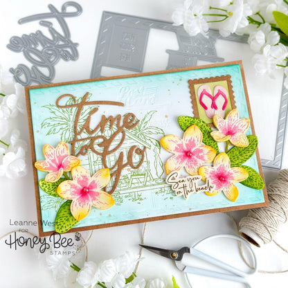 Time To Go Postcard - Honey Cuts - Stand - Alone Dies - Honey Bee Stamps