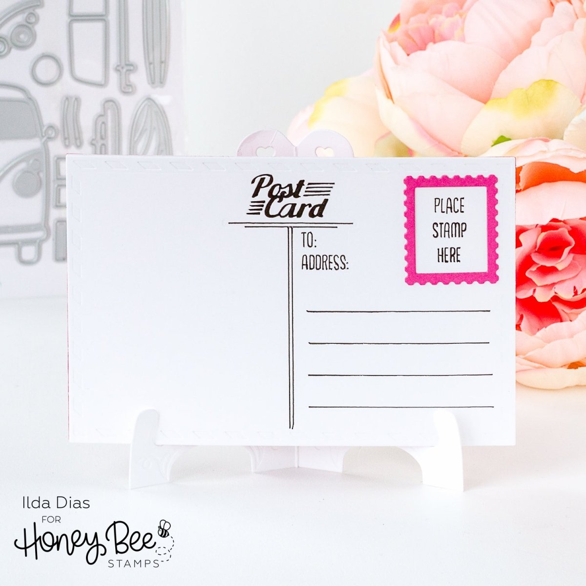 Time To Go Postcard - Honey Cuts - Stand - Alone Dies - Honey Bee Stamps