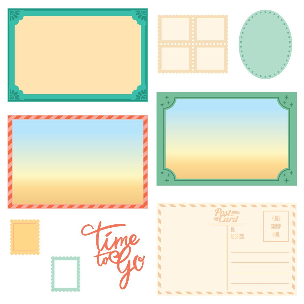 Time To Go Postcard - Honey Cuts - Stand - Alone Dies - Honey Bee Stamps