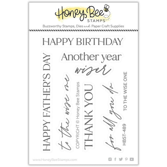 To The Wise One - 3x4 Photopolymer Stamp Set - Honey Bee Stamps