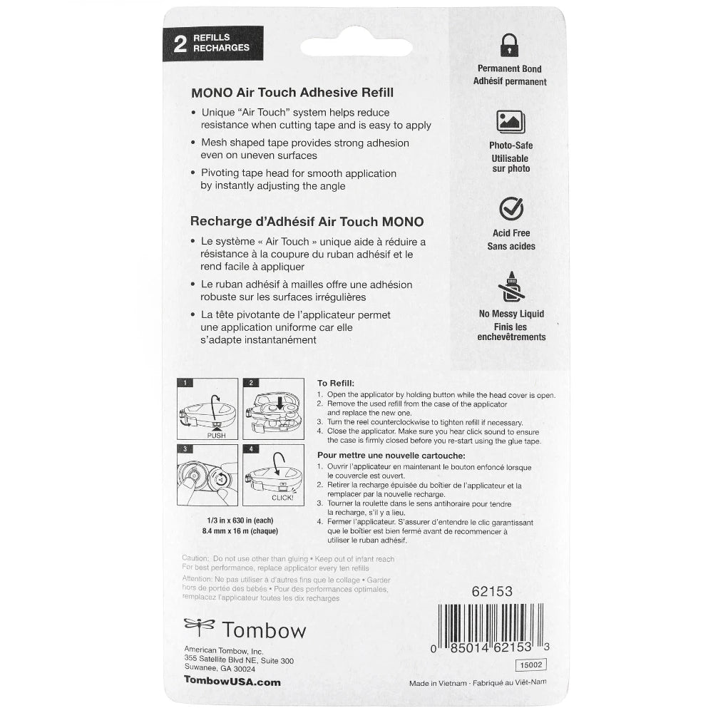 Tombow Mono Air Touch - Set of 2 Refills - Honey Bee Stamps