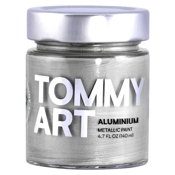 Tommy Art Shine Metallic Paint - Aluminium 4.7oz 140ml - Honey Bee Stamps