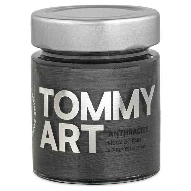 Tommy Art Shine Metallic Paint - Anthracite 4.7oz 140ml - Honey Bee Stamps