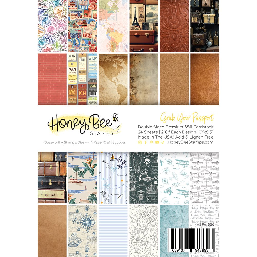 Travel Paper & Gems Bundle - Honey Bee Stamps