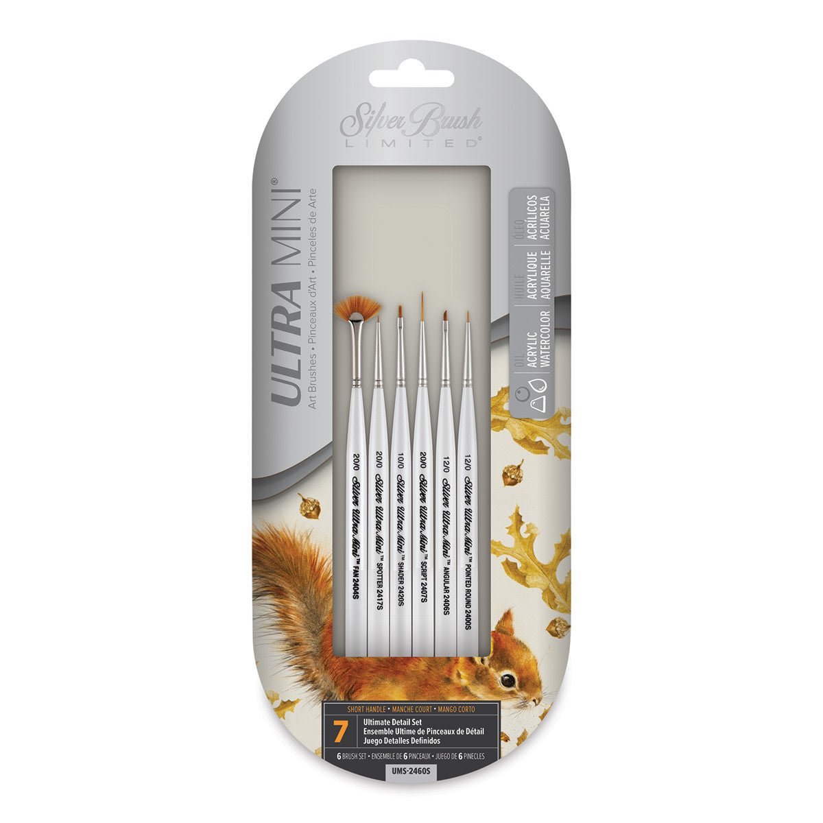 Ultra Mini® Basic Miniature Detail 6pc Paint Brush Set - Honey Bee Stamps