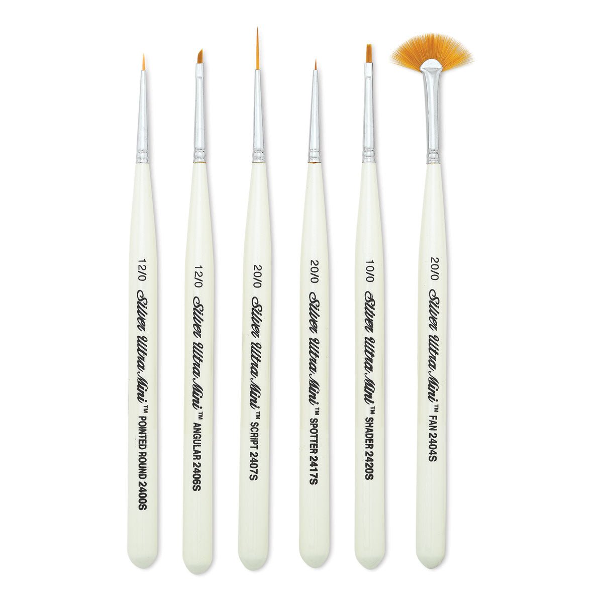 Ultra Mini® Basic Miniature Detail 6pc Paint Brush Set - Honey Bee Stamps