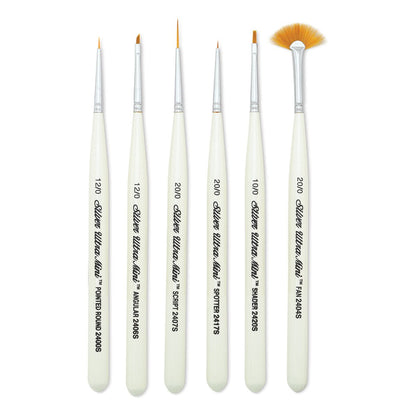 Ultra Mini® Basic Miniature Detail 6pc Paint Brush Set - Honey Bee Stamps