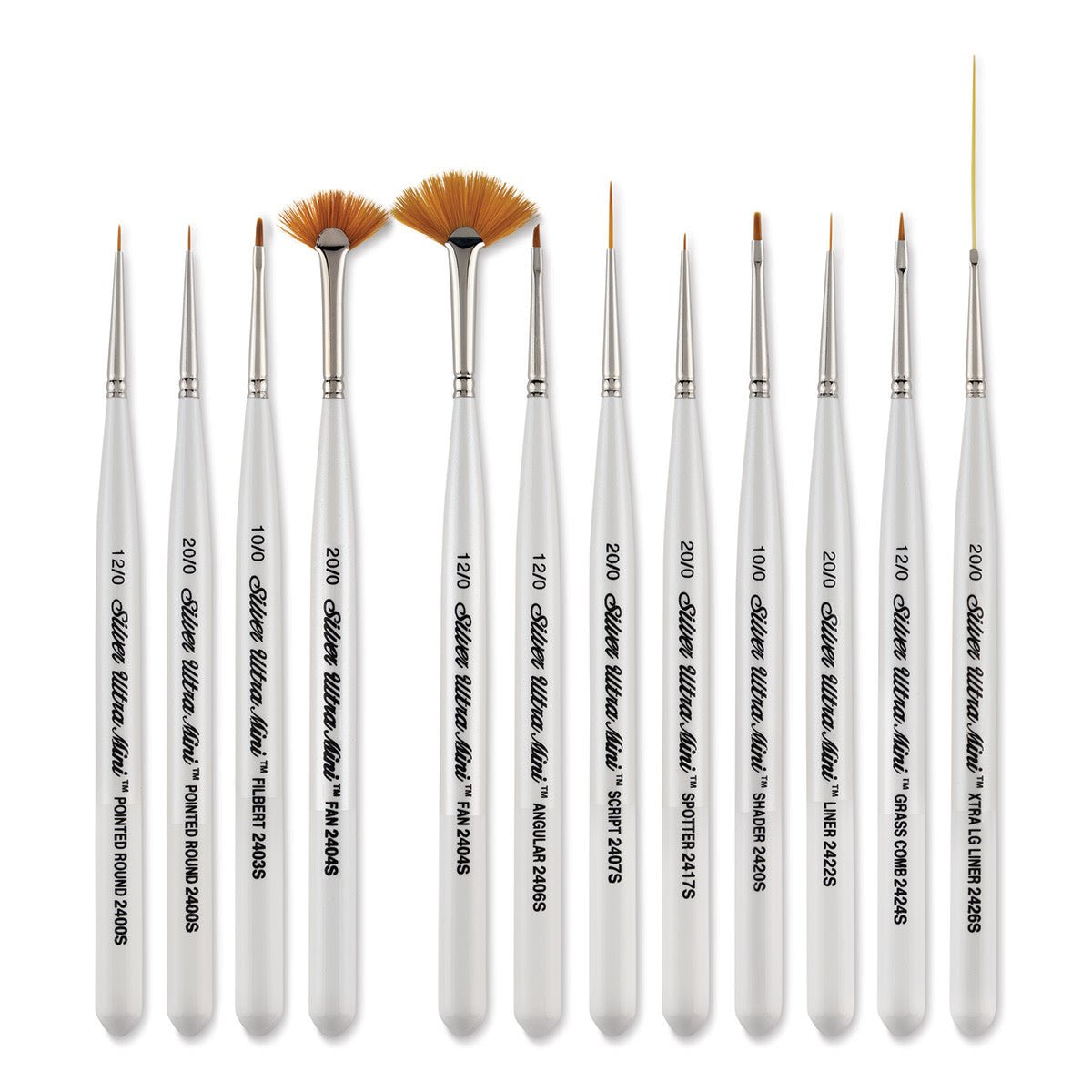 Ultra Mini® Miniature Detail 12 Pc Paint Brush Set - Honey Bee Stamps